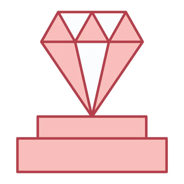 Diamant Vector Pictogram Illustratie — Stockvector