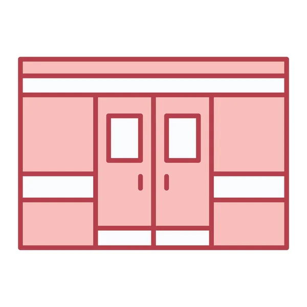 Office Building Icon Outline Illustration Drawers Vector Fill Theme Elements — ストックベクタ