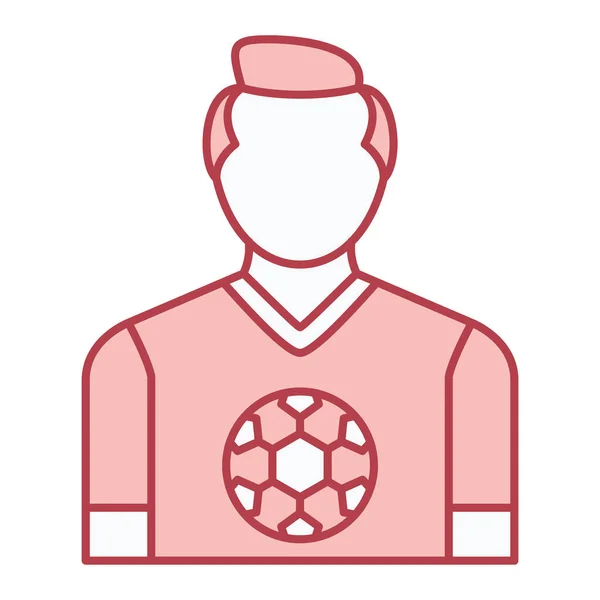 Fútbol Jugador Icono Vector Ilustración — Archivo Imágenes Vectoriales