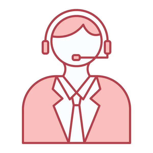 Κλήση Εργαζόμενος Κέντρο Και Ακουστικά Διανυσματική Απεικόνιση — Διανυσματικό Αρχείο