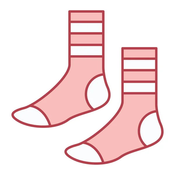 Ikona Vánoční Ponožky Vektorová Ilustrace — Stockový vektor