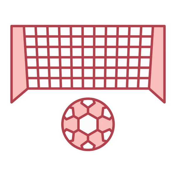 Icône Ballon Football Équipement Sportif Élément Conception Illustration Vectorielle — Image vectorielle