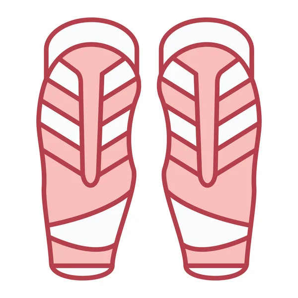 Ikon Flip Flops Garis Besar Ilustrasi Ikon Vektor Sepatu Untuk - Stok Vektor