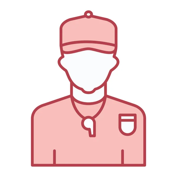 Man Met Uniform Icoon Overzicht Arts Vector Illustratie Symbool Voor — Stockvector