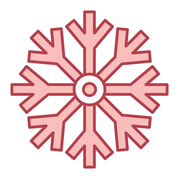 白い背景に雪の結晶のアイコン — ストックベクタ