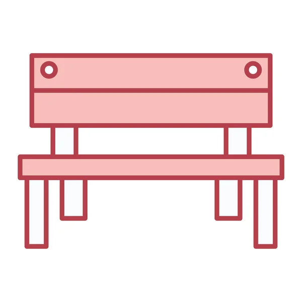 Bank Hölzernen Tisch Vektor Illustration Design — Stockvektor