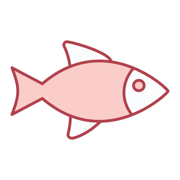Εικονίδιο Τροφής Ψαριών Γελοιογραφία Θαλασσινά Διάνυσμα Εικονογράφηση — Διανυσματικό Αρχείο