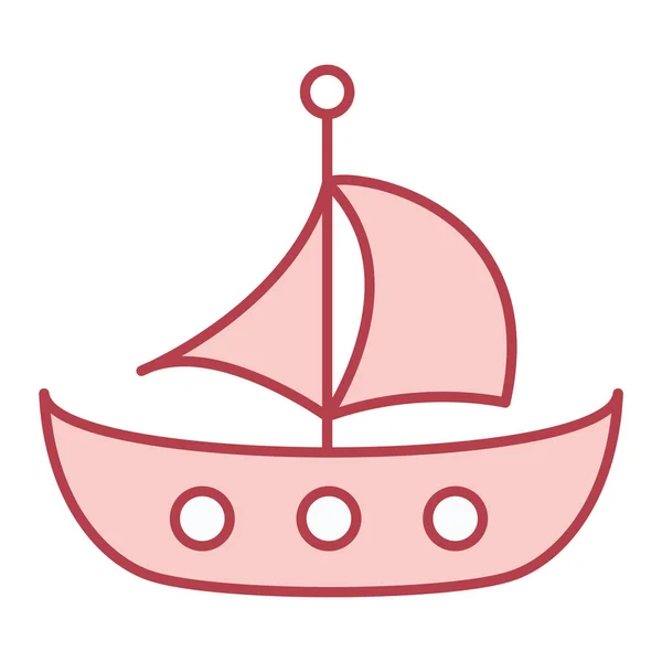Segelboot Web Symbol Einfache Illustration — Stockvektor