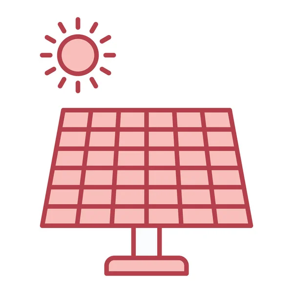 Icona Del Pannello Solare Illustrazione Schematica Delle Icone Vettoriali Dell — Vettoriale Stock