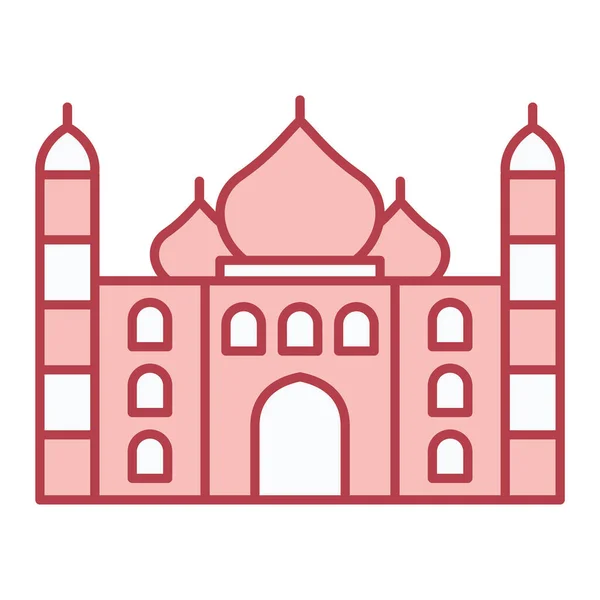 Taj Mahal Icon Vektor Illustration — Stockvektor