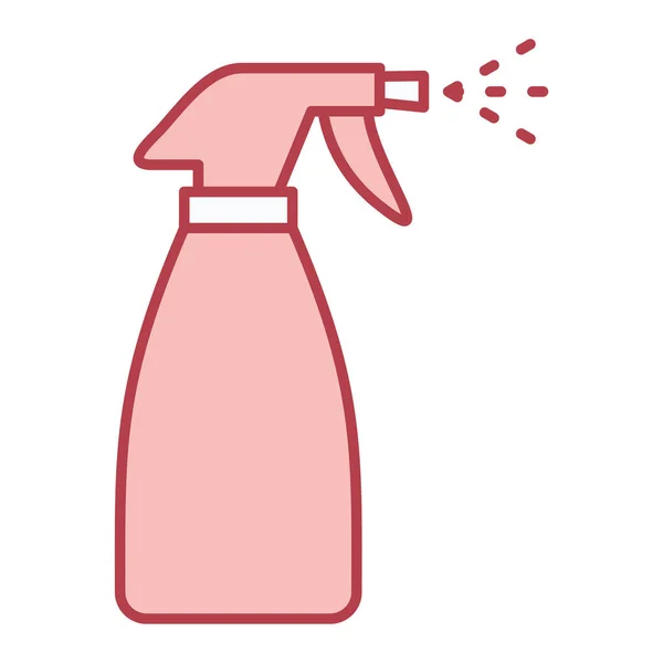 Limpieza Icono Botella Spray Contorno Pulverizador Limpiador Vector Ilustración Fondo — Vector de stock