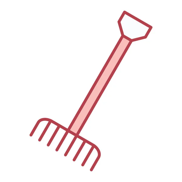 Vector Illustration Rake Icon — Stock Vector