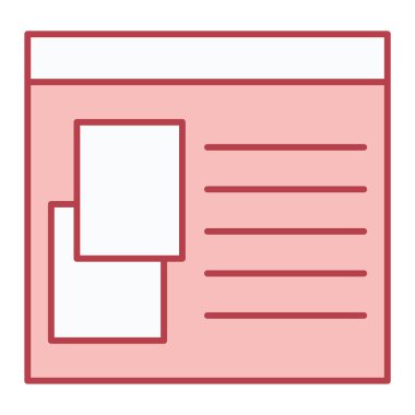 belge simgesi vektör illüstrasyonu