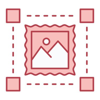 resim çizgisi simgesi, vektör illüstrasyonu