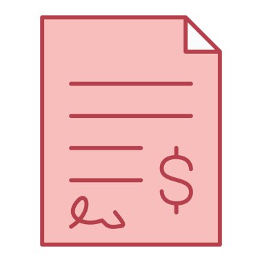 Belge. Web simgesi basit illüstrasyon