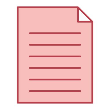 Belge. Web simgesi basit illüstrasyon