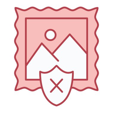 Bir dağ simgesinin vektör illüstrasyonu