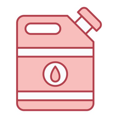 Benzin istasyonu ikonu. Ağ için yağ kutusu vektör simgelerinin özet çizimi