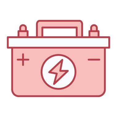 pil simgesi. Web için araba vektör simgelerinin özet çizimi