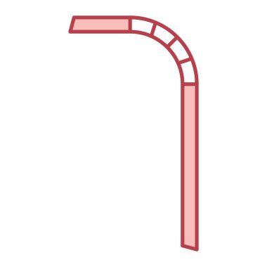 Kırmızı baston simgesinin vektör çizimi