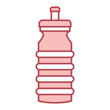 Şişe simgesi. Web için su kavanozu vektör simgelerinin özet çizimi