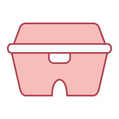 Alışveriş poşeti ikonu. Web için plastik oyuncak vektör simgelerinin özet çizimi