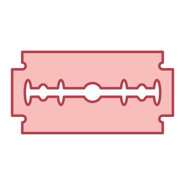 Beyaz arka planda izole edilmiş jilet simgesini kesiştirdim. vektör illüstrasyonu