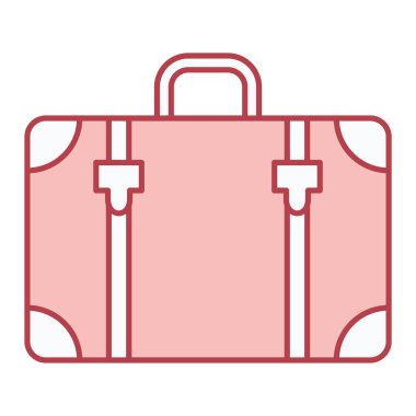 bavul ikonu vektör illüstrasyonu