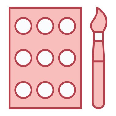 Boya fırçası. Basit resimleme