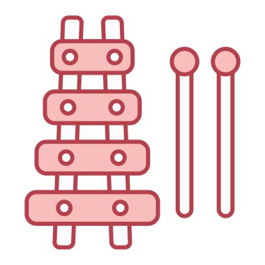 ksilofon vektör ince çizgi simgesi