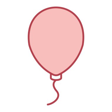 Balon ikonu. Balonların vektör ve doldurma biçiminin basit gösterimi.