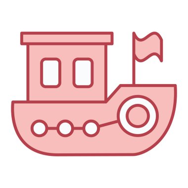 oyuncak araba ikonu. Ağ için denizaltı vektör simgelerinin özet çizimi