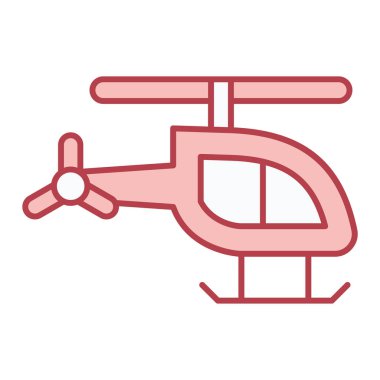 Helikopter simgesi vektör illüstrasyonu