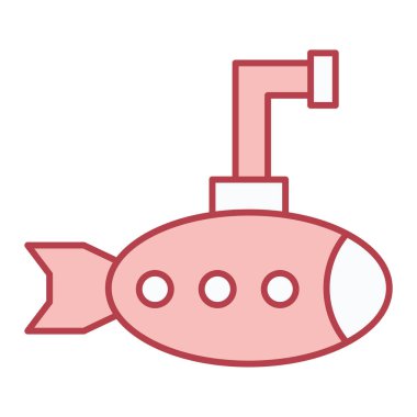 Denizaltı. Web simgesi basit illüstrasyon