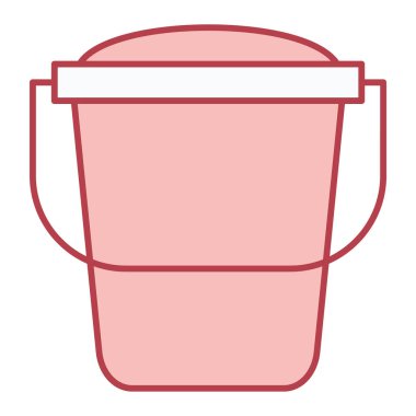 Su püskürtme simgesi vektör illüstrasyon tasarımlı kova