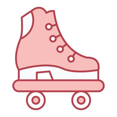 Buz pateni ikonu. Çizgili spor ayakkabısı çizimi resimli resim. beyaz arkaplanda izole