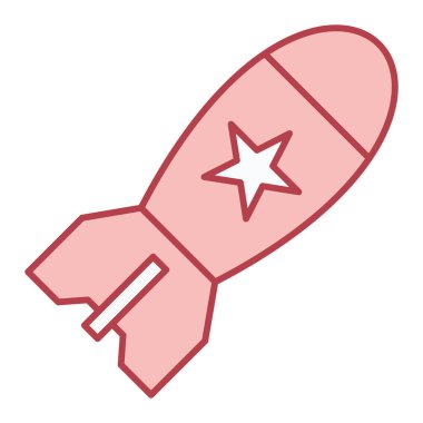 roket ikonu vektör illüstrasyonu