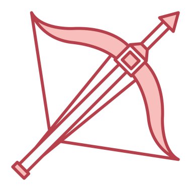 Papyon ikonu. Web için ortaçağ kılıç vektör simgelerinin özet çizimi