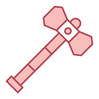 Çekiç alet simgesi. Beyaz arkaplanda izole edilmiş web tasarımı için anahtar onarım vektör sembolü