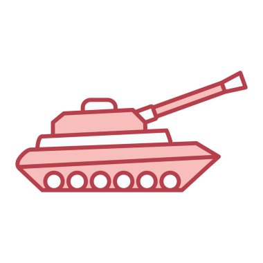 Askeri tank ikonu. vektör illüstrasyonu
