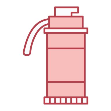 Su borusu simgesi. Ağ için yangın musluğu vektör simgelerinin özet çizimi