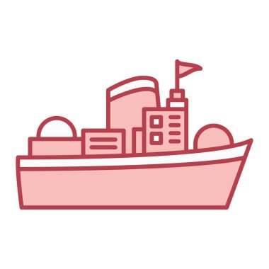 Gemi simgesi vektör illüstrasyonu