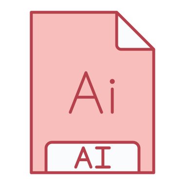 ai dosya biçimi simgesi, vektör çizimi 