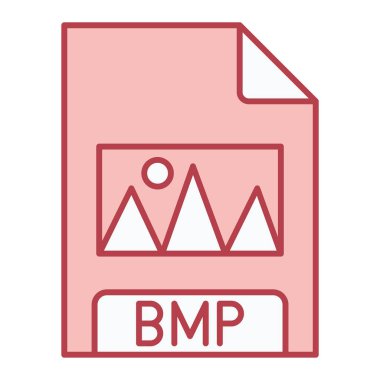 bmp dosya biçimi simgesi, vektör illüstrasyonu 