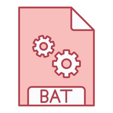 yarasa dosya biçimi simgesi, vektör illüstrasyonu 