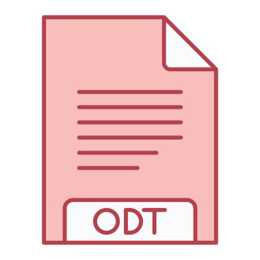odt dosya biçimi vektör illüstrasyonu 