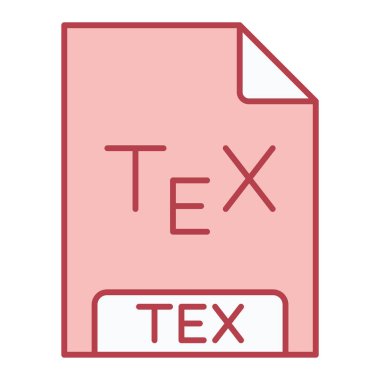 Tex dosya biçimi vektör illüstrasyonu 
