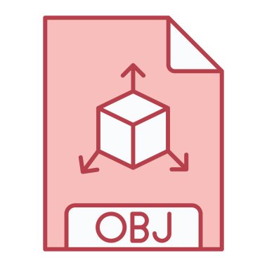 obj dosya biçimi vektör illüstrasyonu 