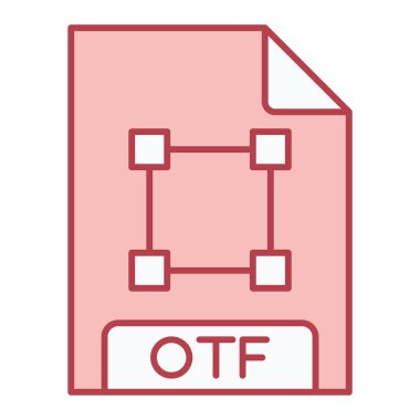 otf dosya biçimi vektör illüstrasyonu 