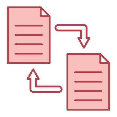 dosya belgesi vektörü. İnce çizgi işareti. izole edilmiş sınır sembolü çizimi